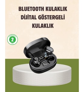 LED Ekranlı Şarjlı Kablosuz Kulak İçi Kulaklık