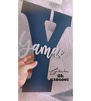ÇOCUK VE BEBEK ODASI KAPI VE DUVAR SÜSÜ İSİMLİ PANO