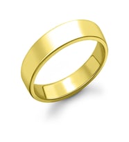 8 mm Klasik Altın Kaplama Düz Gümüş Yüzük (Rose)