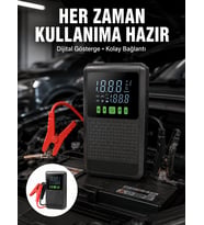 Taşınabilir Araç Akü Şarj Takviye Cihazı 150 PSI Dijital Kompresör Yeni Nesil