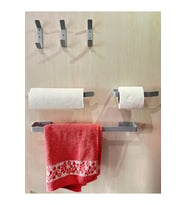 6 Parça Mat Gri Paslanmaz Banyo Seti
