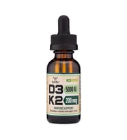 Vitamin D3 & K2 5000 IU 200 mcg & with MCT oil 30 Servis 1 fl. oz .