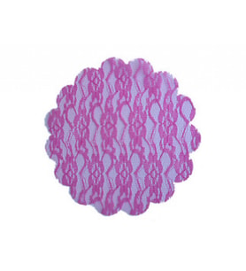 Organze dantel desenli fuşya 22cm p100-
