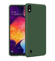 Samsung Galaxy A10 İçi Kadife Silikon Kılıf Yeşil