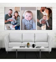 3 Adet Kişiye Özel Fotoğraf Baskılı Kanvas Tablo Fotğraf Çerçevesi 30x40 cm