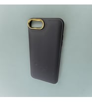 Iphone 6 Plus siyah Renk Gold Kamera Çerçeveli Silikon Telefon Kılıfı