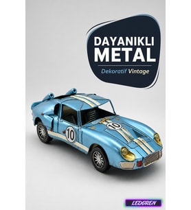 Dekoratif Metal Klasik Roadster Yarış Araba Modeli Vintage Eskitme C1596