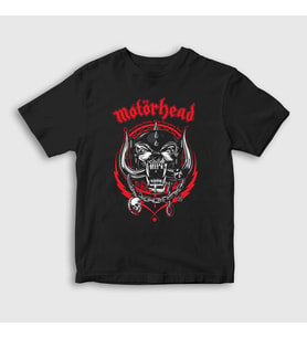 Presmono Unisex Çocuk Siyah Louder Motörhead T-Shirt 68808tt