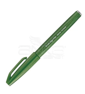 Pentel Brush Sign Pen Fırça Uçlu Kalem Olive Green