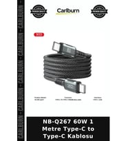 NB-Q267 60W 1 Metre Type-C to Type-C Kablosu Enerji Gereç Mobil