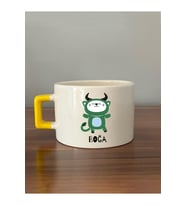Boğa Burcu ve Onla Alakalı Komik Açıklama Baskılı Sarı Kulplu Prime Kupa Bardak Fincan Mug