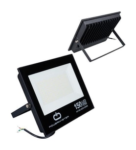 Powermaster PM-22586 150 Watt - 220 Volt 6500K IP66 150* Işık Açısı Siyah Slim Kasa Beyaz Led Projektör