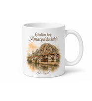 Amasya Memleket Sevdası Yazılı Kupa Bardak Hemşehri Hediye