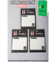 "DEKOMUS CEP DEFTERİ HEDİYELİ" LİSANSLI BEŞİKTAŞ "TEKLİ" ŞEFFAF POST-IT 50 YAPRAK (Turkuaz)