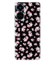 Camon 19 Pro Kılıf Resimli Desenli Baskılı Silikon Unicorn Flowers 1406