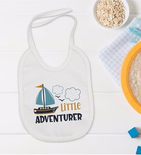 BK Kids Little Advanturer Tasarımlı Bebek Mama Önlüğü - Model 1