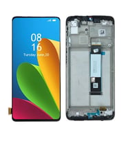 Xiaomi Redmi 9T ile Uyumlu Lcd Ekran Dokunmatik Çıtalı (Siyah)