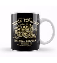 Union Express Steam Train Kupa Bardak Porselen