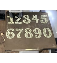 Dekoratif Desenli Sayı - Rakam - Numara Seti - 0-9