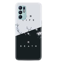 Oppo Reno 6 Kılıf Resimli Desenli Baskılı Silikon Life and Death 1339