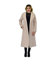 Kadın Bej Uzun Kaşe Kaban BGL-ST04115