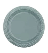 Tabak plastik yuvarlak 22 cm gümüş pk:25-