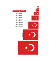 Bayrak Türk Bayrağı Alpaka 300*450 cm Kumaş Artlantis Türk Bayrağı Al Bayrak 300x450 Bez Bayrak (Kırmızı-Beyaz)
