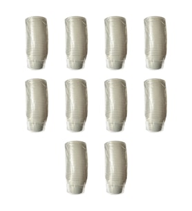 Omeyva Renkli Sert Mika Plastik Kristal Bardak - Gümüş Gri - 6 Oz / 180 CC - 250 Adet