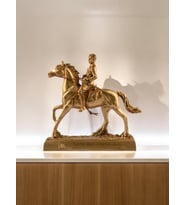 Atlı Mustafa Kemal Atatürk Dekoratif Biblo (Gold)
