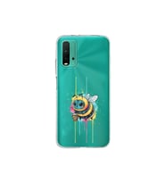 Redmi 9T ile uyumlu Splash arı tasarımlı şeffaf silikon kılıf