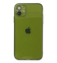 Newface Apple iPhone 12 Kılıf Fly Lens Silikon - Yeşil