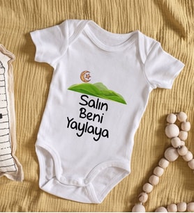 BK Kids Salın Beni Yaylaya Tasarımlı Bebek Body Zıbın - Model 1
