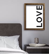 BK Gift Yatak Odası Konseptli Doğal Masif Ahşap Çerçeveli Tablo 45x65cm-3