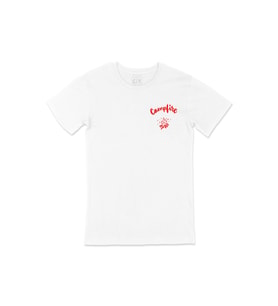 Campfire Cep Logo Tasarımlı Beyaz Tişört