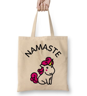 Namaste Unicorn Bez Çanta Uzun Saplı
