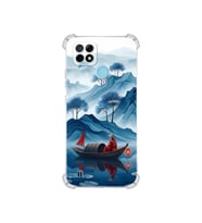 PrintiFy Realme C21 ile Uyumlu Simya Serisi Sonsuz Akış Tasarımlı Uv Baskılı Köşe Korumalı Antişok Kılıf