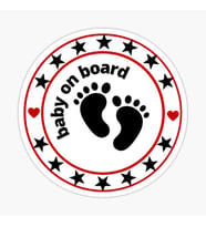 Baby On Board Arabada bebek var Araç Sticker Etiket 19CM md8