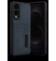 Galaxy S25 Edge Sara Kartvizitli Deri Kılıf - Lacivert