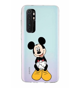 Xiaomi Mi Note 10 Lite Uyumlu Kapak Mickey Mouse Tasarımlı Şeffaf Silikon Kılıf