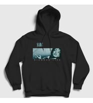 Presmono Unisex Siyah Diamond Life Sade Kapüşonlu Sweatshirt 553387tt