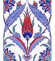 Armada Çini 20x25 Cm AC 1002 Kütahya Çinisi Lale Desenli Çini Karo