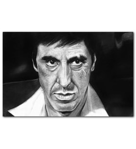 Cakatablo Al Pacino Karakalem Çizim MDF Tablo