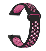 Microsonic Haylou Solar LS02 Rainbow Sport Band Kordon Siyah Pembe (Siyah-Pembe)