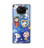 Poco X3 Pro / X3 NFC Uyumlu Snoopy Tasarımlı Şeffaf Telefon Kılıfı