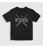 Presmono Unisex Çocuk Siyah Team Michonne The Walking Dead T-Shirt 413819tt