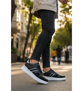 Enoch Erkek Günlük Spor Ayakkabı Çift Şeritli Sneaker Süet Detaylı ve Rahat Kalıp