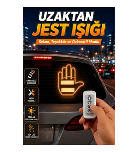 Araç İçin Uzaktan Kumandalı 203 LED Jest Işığı Selam Teşekkür ve Dekoratif Modlu