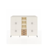 Kronos Dolap 11 Raflı 3 Çekmeceli 8 Kapaklı 220x59x163 Aytaşı-Aytaşı/Çam
