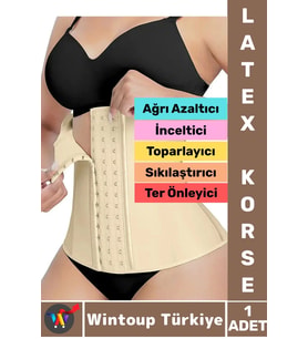 Özel Üretim Vücut Şekillendiren Toparlayan İncelten Ağrı Azaltan Ter Emici Kadın Askısız LATEX KORSE