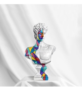 David 'Cubic' Büyük Dekoratif Heykel, Pop Art Roma Yunan Heykelleri